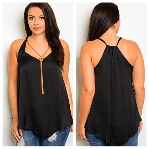 Plus Size Sexy Racerback w/ Chain - Picture 1 of 2